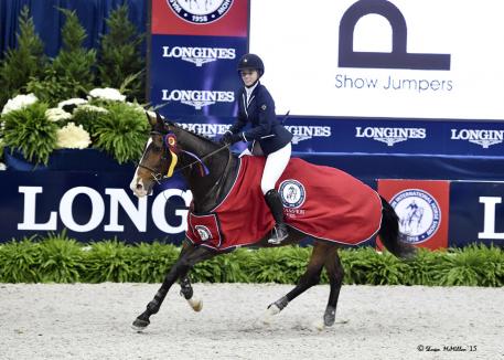 Katy Hamilton and Sacha 12 took the Championship in the WIHS Children's Jumper Finals