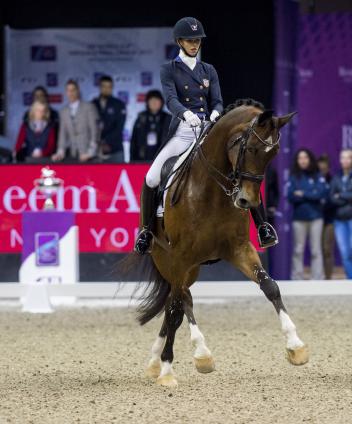 Laura GRAVES (USA) rides VERDADES in The FEI World Cup™Dressage Final ll, Grand Prix Freestyle, April 1 2017  