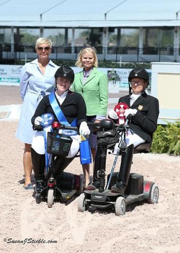 Laurietta Oakleaf and Dale Dedrick in their winning presentation with Rebecca Reno of Mission Control (left) and judge Adrienne Pot (right).