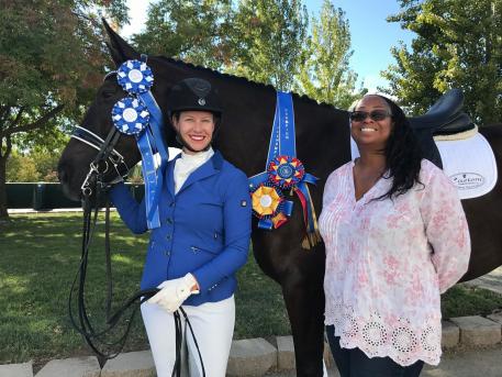 Through social media, Lehua Custer, Wendy Susser and F.J. Ramzes raised money to help fund their trip to the 2017 US Dressage Finals presented by Adequan.