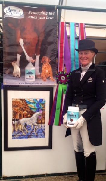 Omega Alpha Ambassador Leslie Reid, three-time Olympic dressage athlete (Photo courtesy of Leslie Reid)