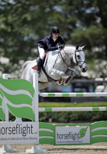 Lucy Matz, aboard Cardella, sailed to a 0,000 Jr/A-O Jumper High Classic, presented by Vetera ® XP Vaccines win at HITS Culpeper Winston National. 