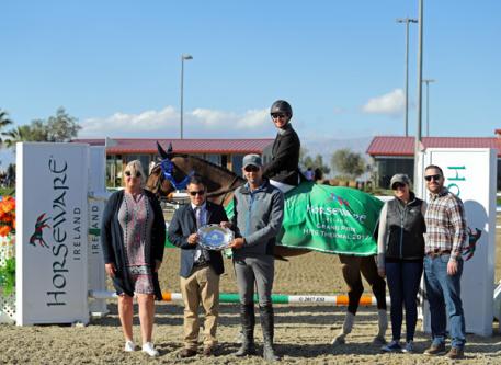 Mandy Porter and Milano winning the $75,000 Horseware Ireland Grand Prix. 