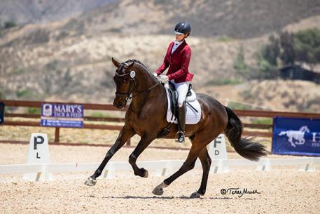 Kim McGrath on MSJ Celebrity won reserve in the FEI Young Horse finals 4-year-old division. (Photo: Terri Miller)