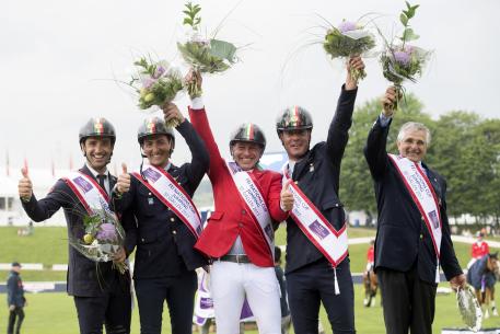 Winning Team Italy Luca Marziani, Paolo Paini, Emilio Bicocchi, Lorenzo De Luca and Chef d'equipe Arioldi Roberto.