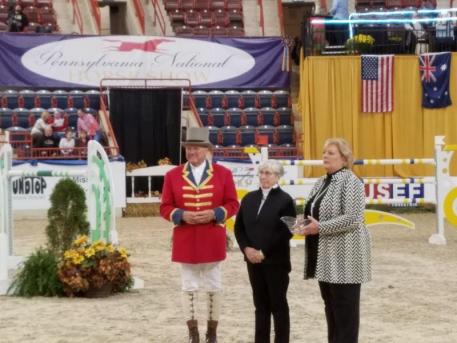 Sherry Robertson accepting award on behalf of Harry Gill from PNHS Executive Director Susie Webb (c)Marty Bauman  