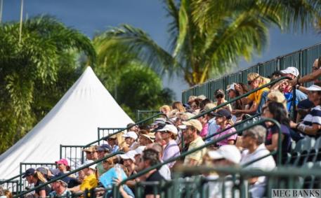 A large crowd gathered to watch the competition from the stands.