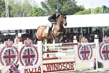 While Lamaze was winning in France, Tiffany Foster and Victor, owned by Artisan Farms and Torrey Pines Stable, placed second in the €55,000 1.55m King of Bahrain Stakes for The King’s Cup on Saturday, May 14, at CSI4* Windsor in England. Photo by Kit Houghton