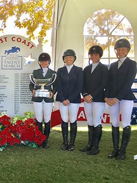 op Four Riders Halie Robinson, Jayme Omond, Emma Reichow and Natalie De