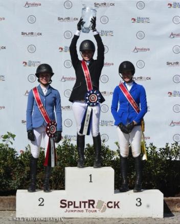 Vanessa Mannix celebrates the win with second place finisher Rachel Reid and third place finisher Tara Corr