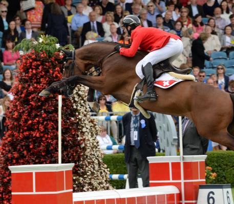 Werner Muff SUI riding "Daimler"