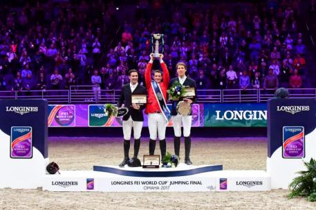 L to R: Romain Duguet (SUI), McLain Ward (USA) and Henrik von Eckermann (SWE) 
