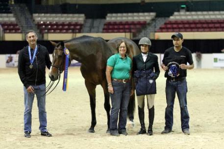 Breeze with owner John Yozell, sponsor Penelope Ayers, Havens Schatt, and groom Misael Navarro. Photo © Jennifer Wood Media, Inc.
