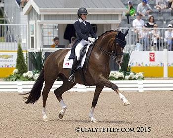Brittany Fraser of New Glasgow, NS, rides All In in her major games debut. Photo © Cealy Tetley