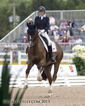 Brittany Fraser of New Glasgow, NS, riding All In placed fifth individually in her major games debut. (Photo: © Cealy Tetley)