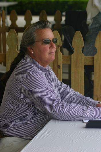 Carney officiates as a USEF R HU/EQ/JP judge. Photo by Jenny Ross Koning/Phelps Media.