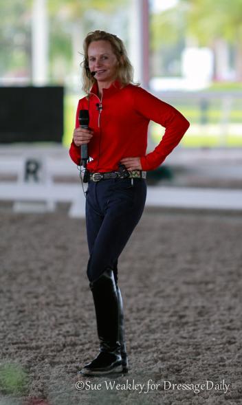 Olympian Debbie McDonald lends her expertise to the Rober Dover Horsemastership Program 2015. Photo: Sue Weakley
