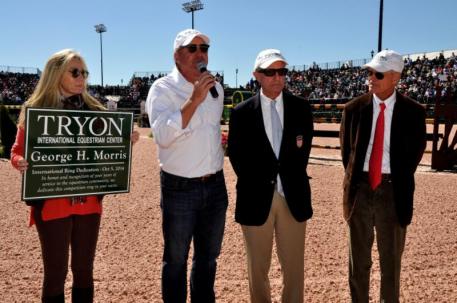  Katherine Bellissimo, Mark Bellissimo, George Morris, and Roger Smith at the dedication ceremony. 