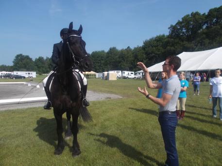 Nicholas Fyffe coaching at a Dressage4Kids event in 2013.