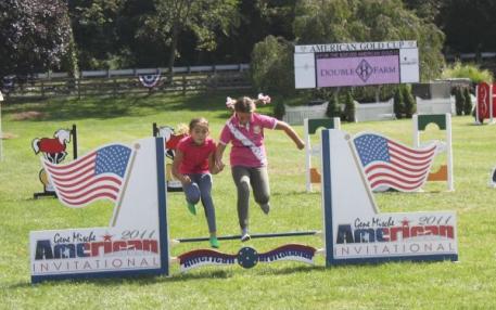 A JustWorld horseless horse show at Blenheim EquiSports in California. 