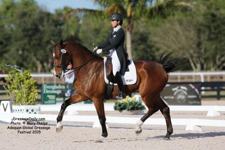 Chrissa Hoffman and Faustus Swedish Warmblood Fidertanz x Liberty Son v Lord Liberty Photo: © Mary Phelps
