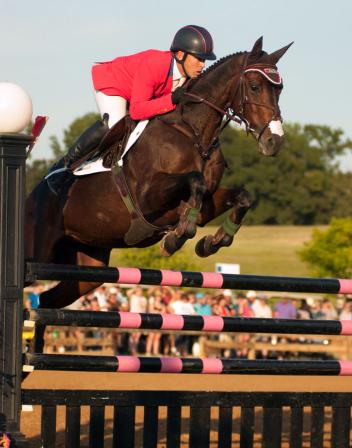 Buck Davidson and Petite Flower kept all the rails in the cups today to take home the winner's share of the $40,000 Adequan USEA Gold Cup Final at the Texas Rose Horse Park. Michelle Dunn photo.