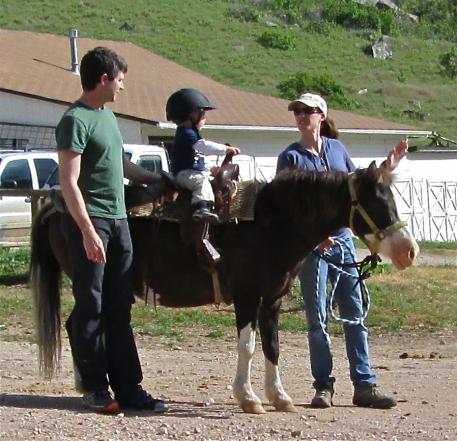 Family vacation, Alyssa, Colvin and Conner at Wyoming dude ranch.