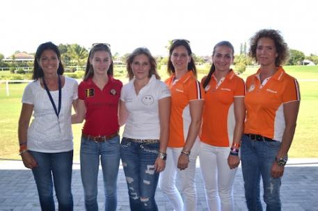 Riders from Europe, including Antonia Arl, Vivian Niemann, Dana van Lierop, and Rosalie Bos, along with trainers Carmen de Bondt and Nicolette von Leuwen, are competing at AGDF this week. (Photo © Lindsay Brock/Jennifer Wood Media, Inc)