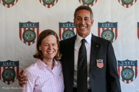 USET Foundation Executive Director Bonnie Jenkins and U.S. Dressage Chef d'Equipe Robert Dover. Photo by Alexandra Lynch