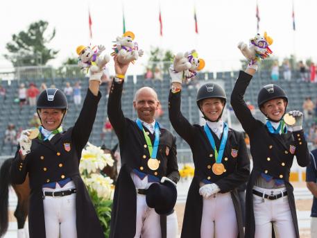 The U.S. Dressage Team earns Gold at the 2015 Pan American Games (Photo: Red Bay Group, LLC)