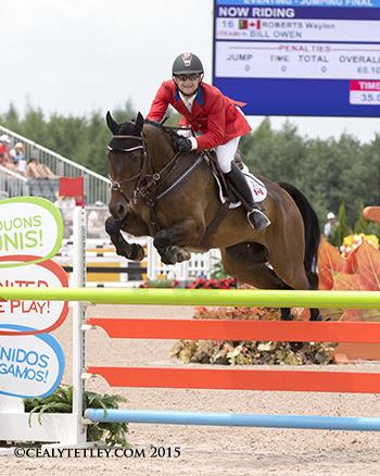 Waylon Roberts of Port Perry, ON, finished 17th individually riding the Canadian Sport Horse, Bill Owen. (Photo © Cealy Tetley)