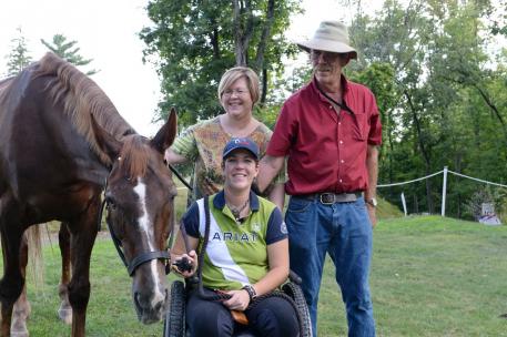 Roxanne Trunnell with her Parents Sid and Josette. Photo by Diana DeRosa