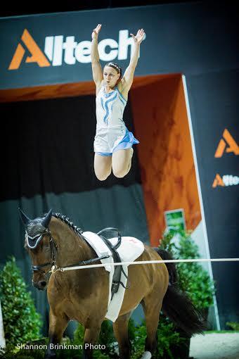 Alisa Schmidt of Chilliwack, BC finished out the FEI World Female Individual Vaulting Championship in 32nd position on September 3. Photo Credit: Shannon Brinkman Photo