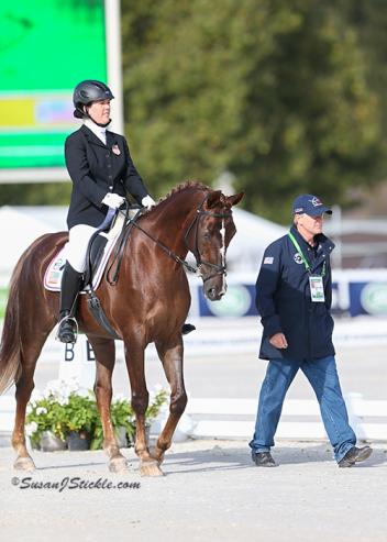 U.S. Chef d’ Equipe Kai Handt at the 2014 Alltech FEI World Equestrian Games with rider Roxie Trunnell and horse Touche.