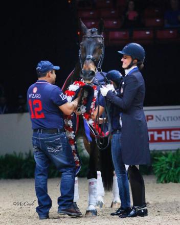 Wizard in his offical retirement with rider Adrienne Lyle (Photo:(c) McCool Photography)