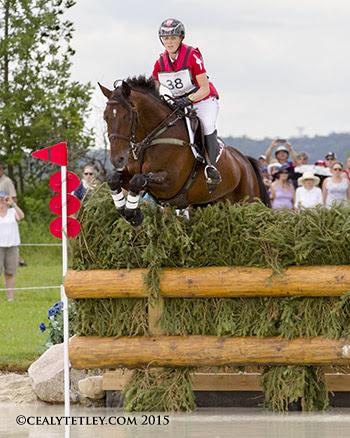 Defending Pan Am Champions Jessica Phoenix, 31, of Cannington, ON, and Pavarotti are sitting third following cross-country. (Photo: © Cealy Tetley)