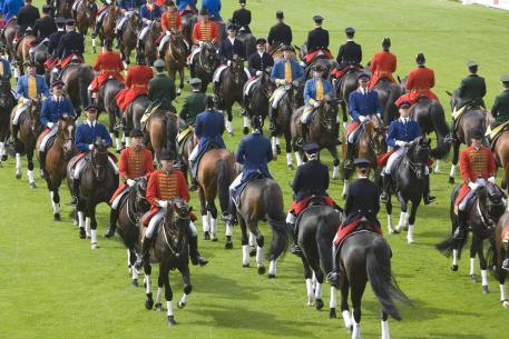 he quadrille of the state studs at the FEI World Equestrian Games Aachen 2006 (Photo: Aachen2015/ Arnd Bronkhorst)
