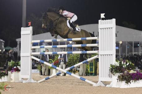 Alison Robitaille and Cassinja cleared 1.80m in their final round. Photo © Sportfot, An Official Photographer of the Winter Equestrian Festival, us.sportfot.com.