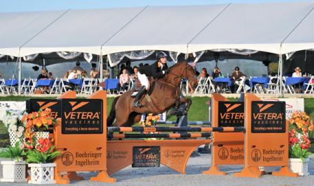 Anika Pirkle and Just a Dream zoom to the top of $25,000 Marshall & Sterling Team Barber Children’s/Adult Jumper Classic at HITS Ocala. (C) ESI Photography