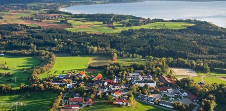View of the beautiful Gut-Ising in Bavaria where USA Dressage riders have their training base. 