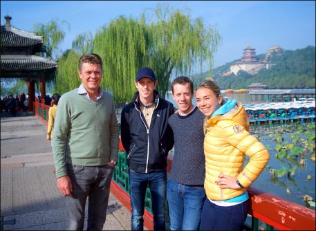 Jeroen Dubbeldam, Scott Brash, Maikel van der Vleuten and Jane Richard Philips at the Summer Palast in Beijing