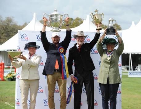 2017 USEF Combined Driving National Champions Tracey Morgan, Chester Weber, Steve Wilson and Katie Whaley.