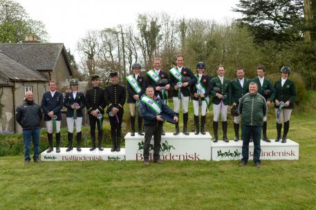 Winners of the FEI Nations Cup Eventingª qualifier at ballindenisk Ireland was the Great Britain team of Izzy Taylor,Oliver Townend,Wills Oakden and Franky Reid-Warrllow,with Chef D'equipe Philip Serle.