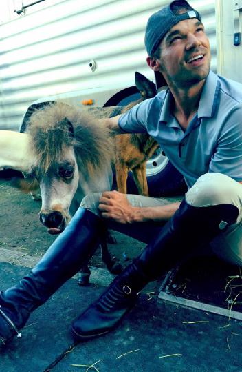 Alex Granto with Miniature horse