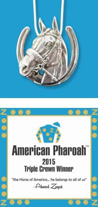American Pharoah Pendant with horseshoe