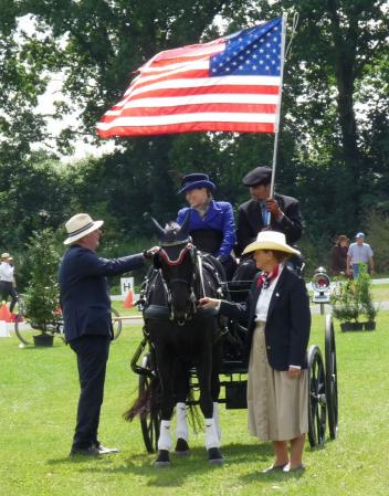 Stefanie Putnam presented with fith place at the Para Driving World Championships