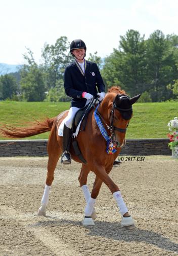 Ben Ebeling (Moorpark, Calif.) and Behlinger, Amy Roberts Ebeling, Ann Romney, and Elizabeth Meyer’s 10-year-old Hanoverian gelding