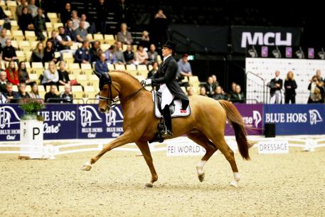 Denmark’s Cathrine Dufour and Atterupgaards Cassidy produced a superb test to win the first leg of the FEI World Cup™ Dressage 2017/2018 Western European League on home ground in Herning (DEN) today
