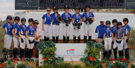 Children's Zone 10 Team 1 captured gold at the USHJA Children's Jumper West Regional Championships. (Photo: McCool Photography)