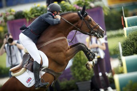 Clee Joe, (GBR), Utamaro D Ecaussines Team and 1th individual qualifier  FEI European Championships - Aachen 2015 © Hippo Foto - Dirk Caremans